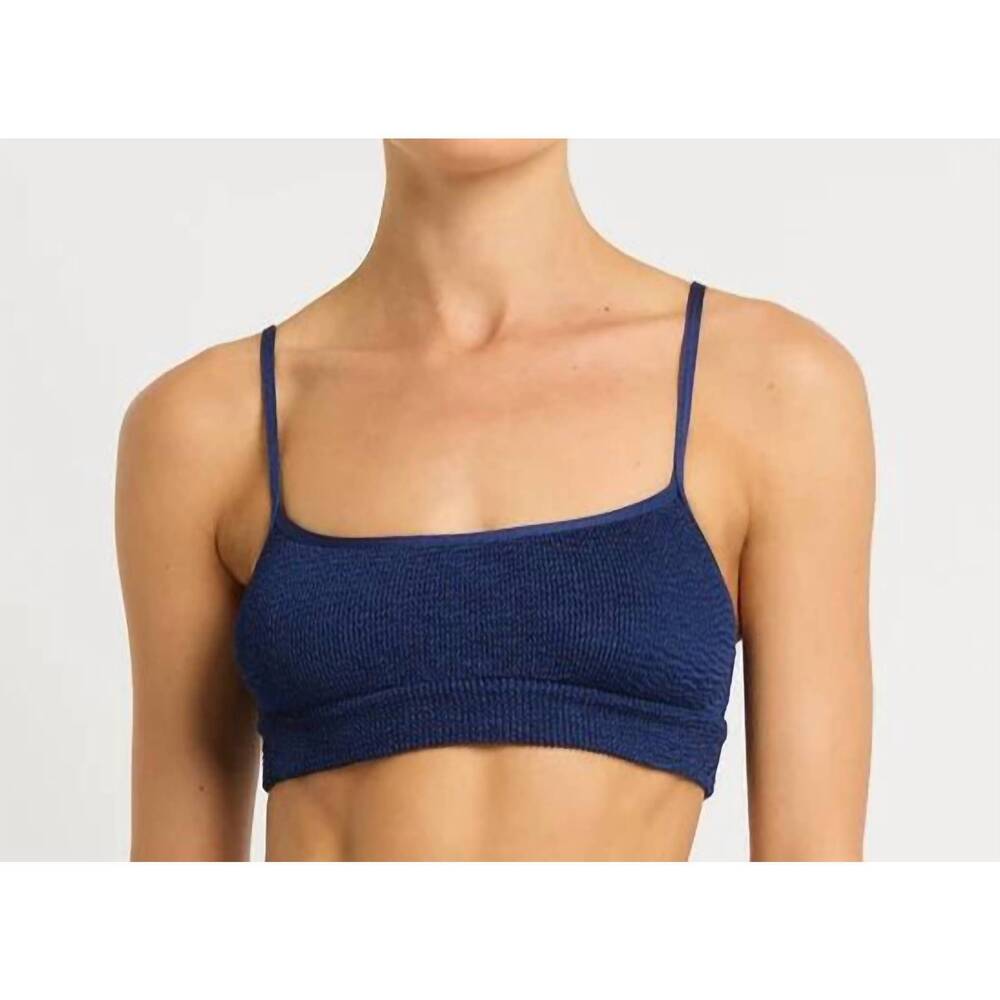 NEW BOND-EYE shimmer saint crop top in midnight